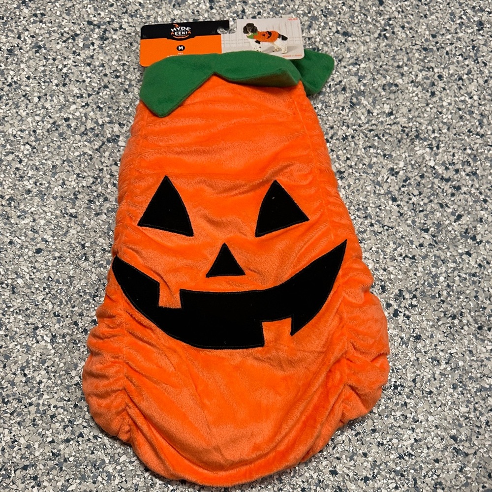 Orange Pumpkin Dog Costume size Medium